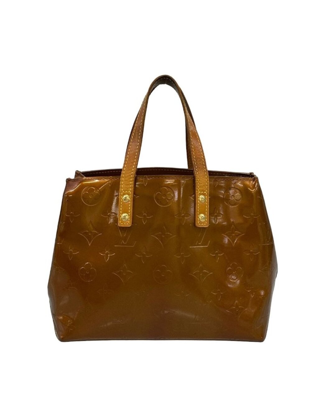 Louis Vuitton Handbag Monogram Vernis Reade PM Blanc Leather